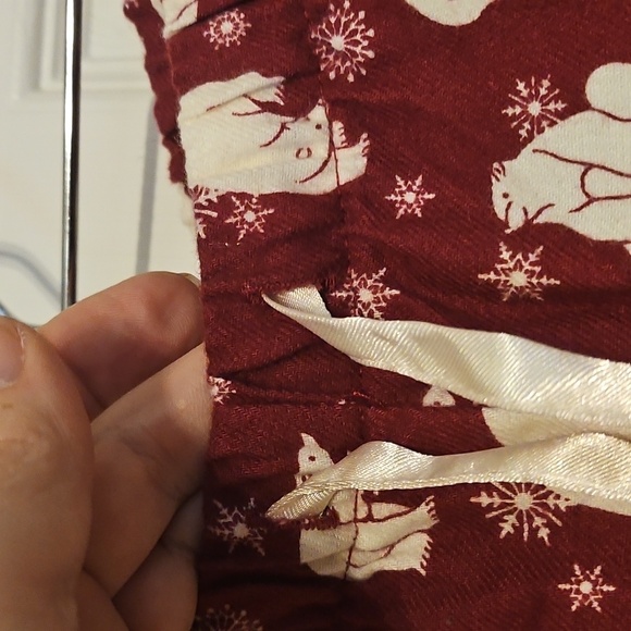 NWT Adore Me Burgundy Pajama Set with White Polar Bear Print - Picture 12 of 14